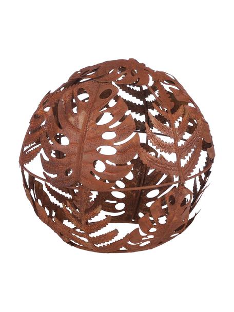 Decoratief object Bolka, Gecoat metaal, Roodbruin, Ø 17 x H 17 cm