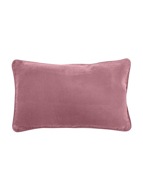 Funda de cojín de terciopelo Dana, 100% terciopelo de algodón, Palo rosa, An 30 x L 50 cm