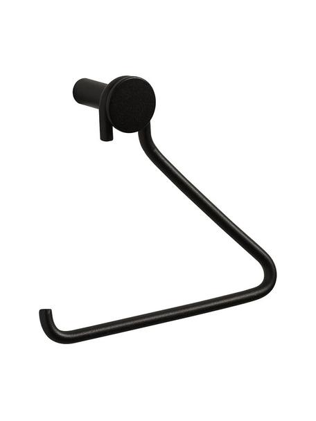 Kovový držák na toaletní papír Kimi, Lakovaný kov, Černá, Š 16 cm, V 15 cm