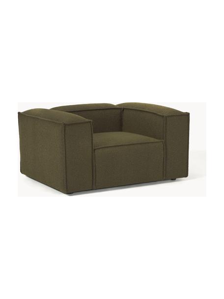 Bouclé křeslo Lennon, Olivově zelená, Š 130 cm, H 101 cm