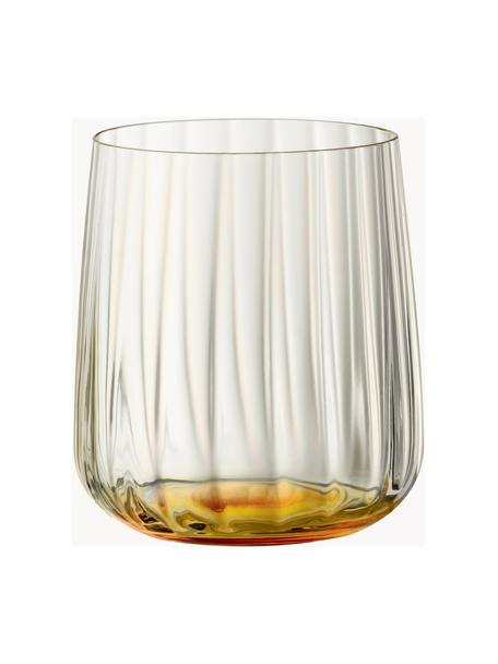 Kristall-Gläser Lifestyle, 2 Stück, Kristallglas, Ockergelb, Ø 8 x H 9 cm, 340 ml