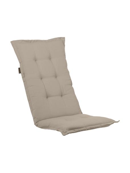 Einfarbige Hochlehner-Stuhlauflage Panama in Beige, Bezug: 50% Baumwolle, 50% Polyes, Beige, 50 x 123 cm