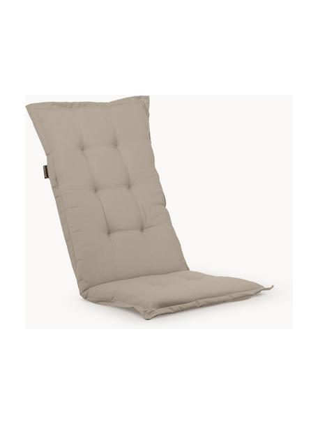 Einfarbige Hochlehner-Stuhlauflage Panama, Bezug: 50 % Baumwolle, 50 % Poly, Beige, B 42 x L 120 cm
