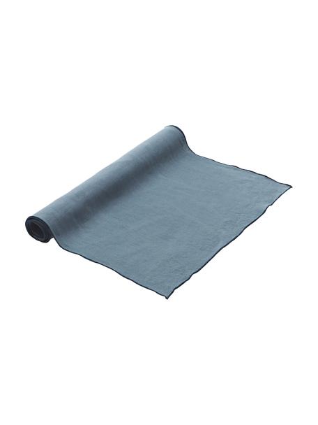 Bieżnik z lnu Kennedy, 100% len prany z certyfikatem European Flax, Niebieski, S 40 x D 150 cm