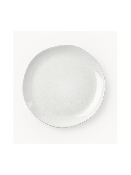 Assiettes plates avec émail réactif Gemma, 2 pièces, Grès, Blanc, Ø 28 x haut. 3 cm