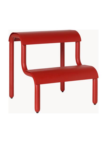 Tabouret en métal pour enfant Up Step, Métal, revêtement par poudre, Rouge, larg. 34 x haut. 36 cm