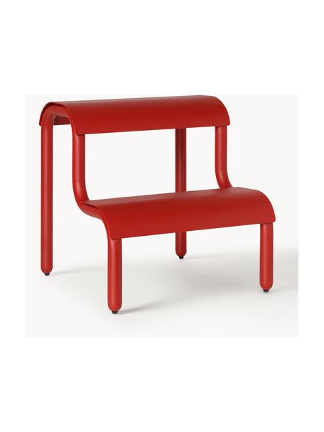 Sgabello per bambini in metallo Up Step, Metallo verniciato a polvere, Rosso, Larg. 34 x Alt. 36 cm