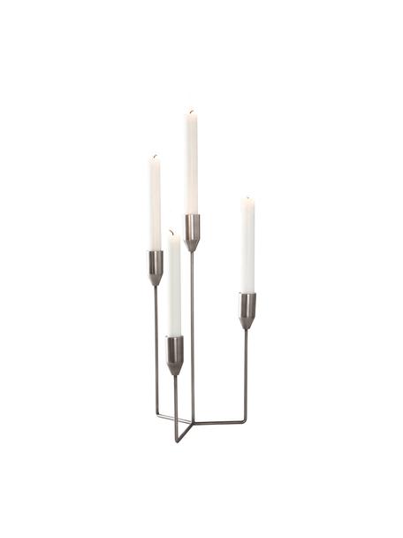 Chandelier Lisa, Métal, enduit, Couleur argentée, larg. 18 x haut. 36 cm