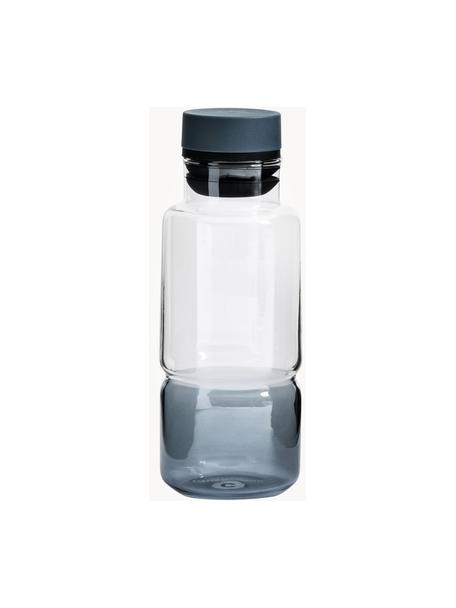 Vinegar & Oil Bottle Billund met kleurverloop, Deksel: biocomposiet, Fles: borosilicaatglas, Transparant, donkerblauw, Ø 6 x H 16 cm