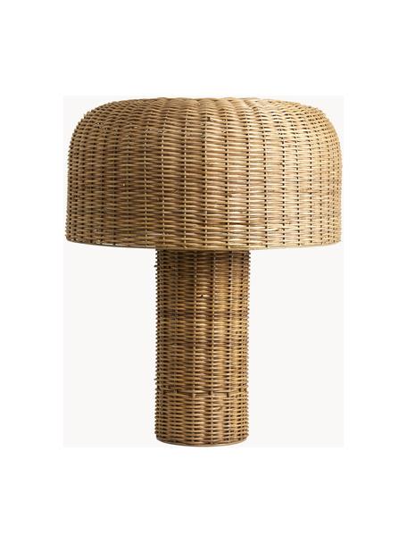 Tischlampe Atum aus Rattan, Lampenschirm: Rattan, Lampenfuß: Rattan, Braun, Ø 40 x H 50 cm