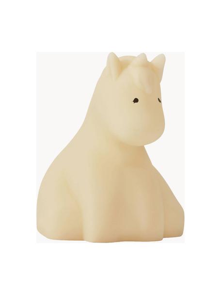 Lampada notturna portatile a LED con porta USB Unicorn, Lampada: silicone, Beige chiaro, Larg. 10 x Alt. 13 cm