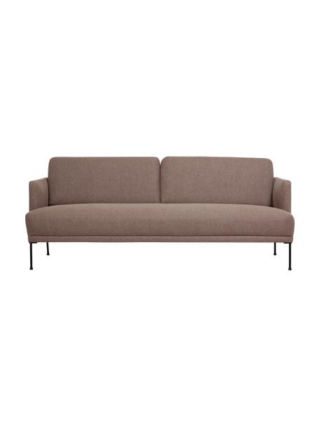 Pohovka s kovovými nohami Moby, (3místná), Hnědá, Š 196 cm, H 85 cm