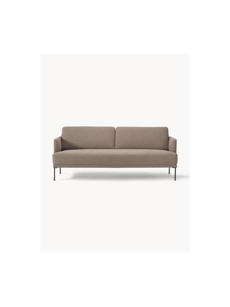 Sofa Fluente (3-Sitzer), Bezug: 100% Polyester 115.000 Sc, Gestell: Massives Kiefernholz, Füße: Metall, pulverbeschichtet, Webstoff Taupe, B 196 x T 85 cm