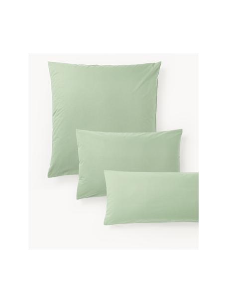 Funda de almohada de percal Elsie, Verde salvia, An 50 x L 70 cm