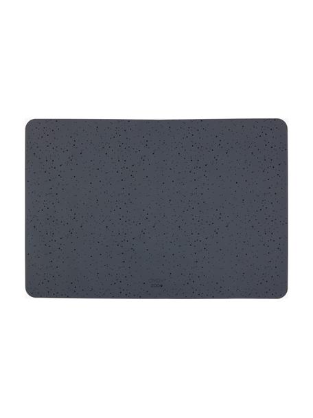 Tapis de gamelle pour animaux Koko, 100 % silicone, Gris foncé, chiné, larg. 34 x long. 50 cm