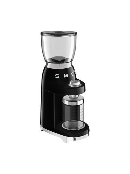 Elektrische Kaffeemühle 50's Style in Schwarz, Gehäuse: Metall, lackiert, Deckel: Tritan™, BPA-frei, Schwarz, glänzend, B 17 x H 46 cm