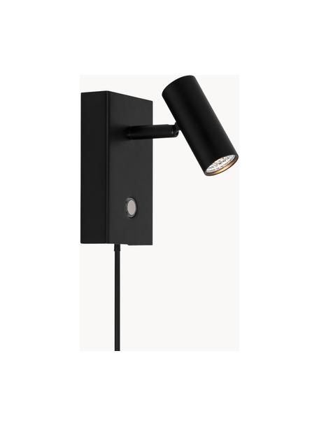 Malé stmívatelné nástěnné LED svítidlo Omari, Černá, Š 7 cm, V 12 cm