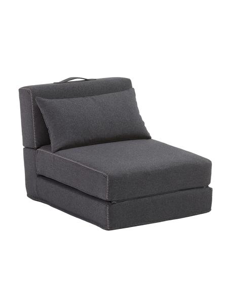 Poltrona letto pieghevole con cuscino arredo Arty, Rivestimento: poliestere 25.000 cicli d, Antracite, Larg. 70 x Alt. 67 cm