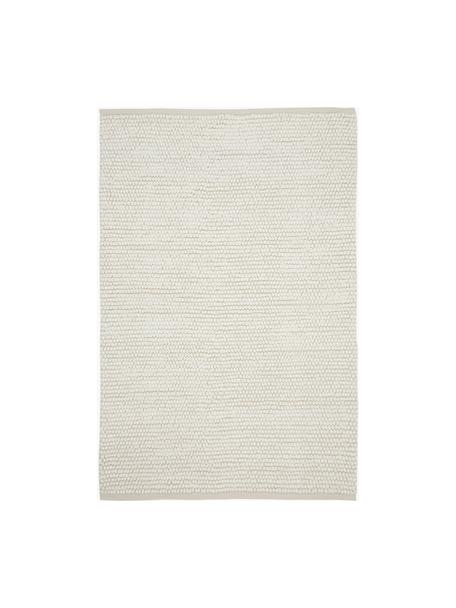 Tapis en laine tissé main Pebble, 80 % laine, 20 % nylon

Le matériau est certifié STANDARD 100 OEKO-TEX®, 21.HIN.90042, HOHENSTEIN HTTI

Les tapis en laine peuvent perdre des fibres lors des premières semaines et des peluches peuvent se former, ce phénomène est naturel et diminue à mesure de votre usage et du temps, Blanc crème, larg. 120 x long. 180 cm (taille S)