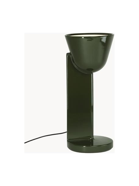 Lámpara de mesa grande artesanal Ceramique Up, Cerámica, Verde oscuro, Ø 22 x Al 50 cm