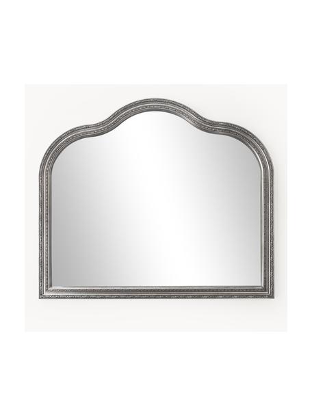 Barock-Wandspiegel Muriel, Rahmen: Massivholz, beschichtet, Rückseite: Mitteldichte Holzfaserpla, Spiegelfläche: Spiegelglas, Silberfarben, B 90 x H 77 cm