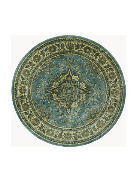 Okrúhly koberec so strapcami Bodega, Odtiene zelenej, Ø 175 cm (veľkosť L)