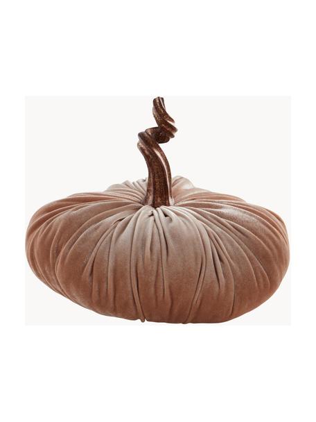 Dynia dekoracyjna Pumpis, Tapicerka: aksamit (100% poliester), Stelaż: poliresing, Nugatowy, Ø 22 x W 21 cm