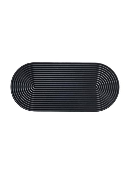 Cocktail-Tablett Rocks, Silikon, Schwarz, L 35 x B 16 cm