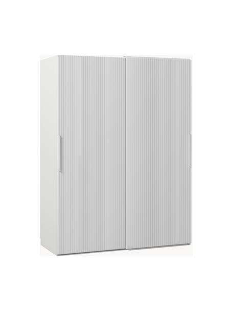 Modularer Schwebetürenschrank Simone, 150 cm Breite, mehrere Varianten, Korpus: Spanplatte, FSC-zertifizi, Holz, Grau, Premium Interior, B 150 x H 200 cm
