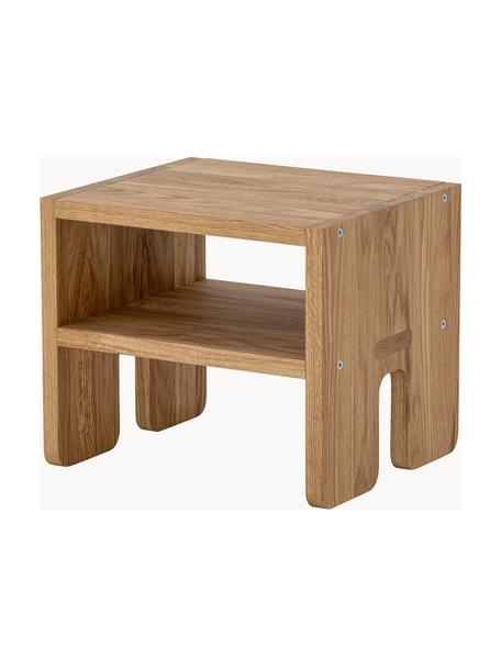 Kinder-Hocker Bas aus Eichenholz, Eichenholz, Eichenholz, B 35 x H 30 cm