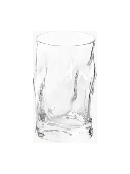 Set van 6 likeurglaasjes Sorgente in biologische vorm, Glas, Transparant, Ø 5 x H 8 cm, 70 ml