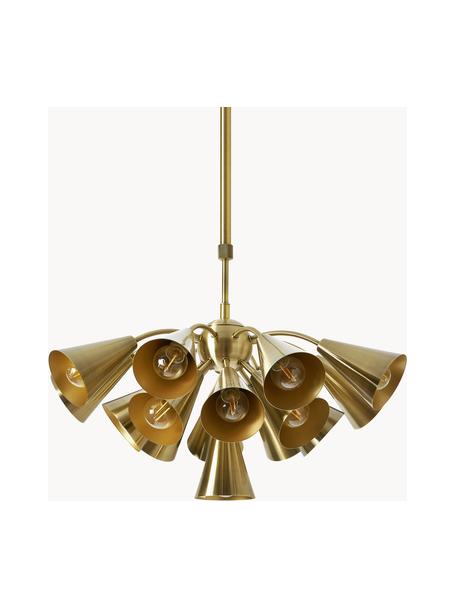 Metalen hanglamp Arturo, Metaal, Goudkleurig, Ø 53 x H 93 cm