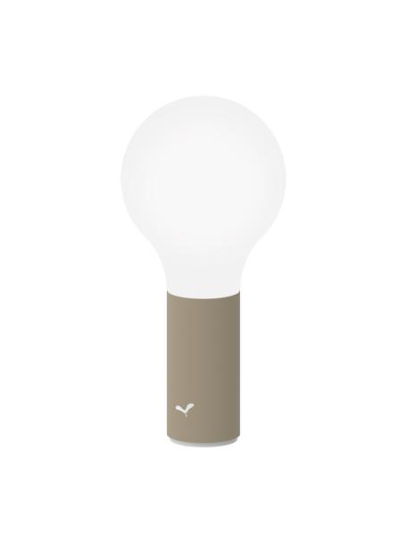 Lampada portatile da esterno Aplô, Paralume: polietilene, Bianco, marrone moscato, Ø 12 x Alt. 25 cm