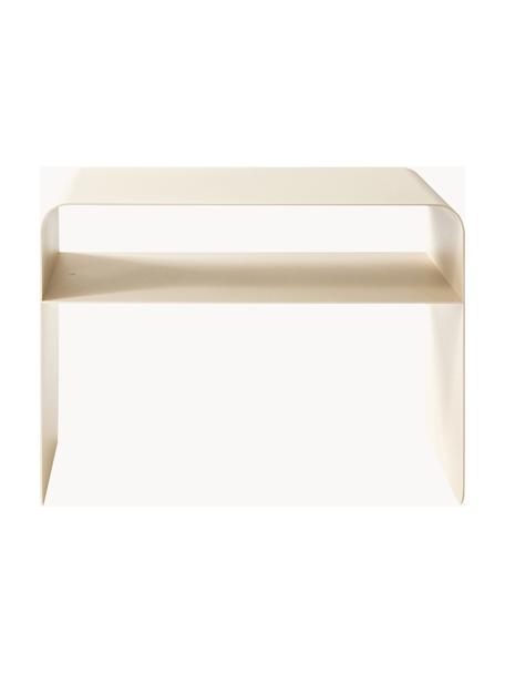 Table d'appoint artisanale Cosmo, Acier en tôle, revêtu par poudre, Beige clair, larg. 60 x haut. 40 cm
