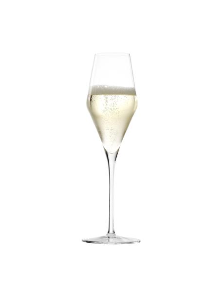 Flûtes à champagne en cristal Quatrophil, 6 pièces, Cristal, Transparent, Ø 8 x haut. 26 cm, 290 ml