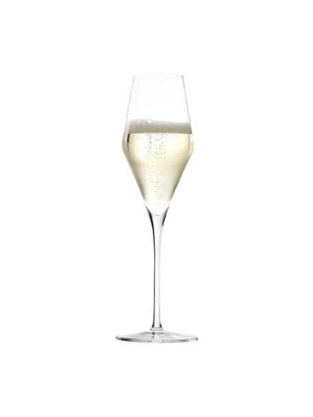 Kieliszek do szampana ze szkła kryształowego Quatrophil, 6 szt., Szkło kryształowe, Transparentny, Ø 8 x W 26 cm, 290 ml