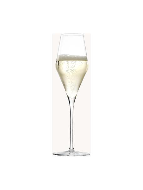 Flute champagne in cristallo Quatrophil 6 pz, Cristallo, Trasparente, Ø 8 x Alt. 26 cm, 290 ml