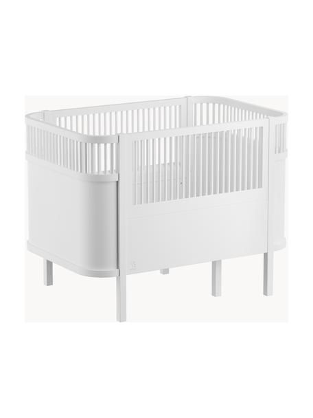 Lit de bébé ajustable Junior, Bois de bouleau, laqué, Blanc, larg. 115 x haut. 88 cm