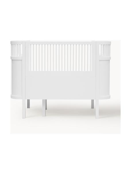 Lit de bébé ajustable Baby & Junior, 70 x 110-150 cm, Bois de bouleau, laqué, Blanc, larg. 70 x long. 110 - 150 cm