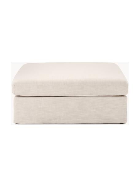 Sofa-Hocker Russell mit abnehmbaren Bezügen, Bezug: 100% Baumwolle Der strapa, Gestell: Massives Kiefernholz, Spe, Füße: Kunststoff Dieses Produkt, Webstoff Hellbeige, B 103 x T 103 cm