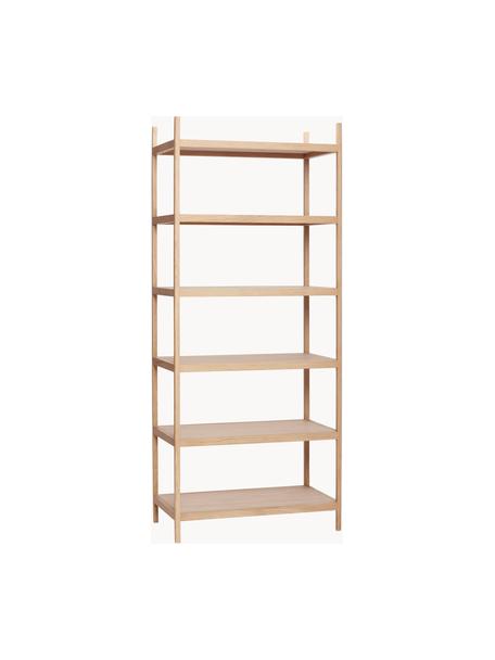 Étagère en bois Library, Placage en bois de chêne, bois de chêne, Bois de chêne, larg. 80 x haut. 190 cm
