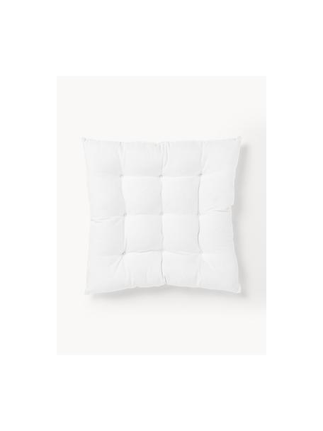 Cojines de asiento Ava, 2 uds., Funda: 100% algodón, Blanco, An 40 x L 40 cm
