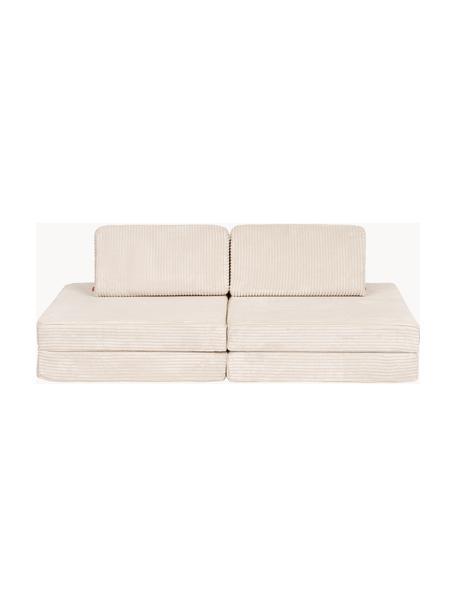 Modulares Kinder-Spielsofa Mila aus Cord, handgefertigt, Bezug: Cord (100 % Polyester) De, Cord Hellbeige, B 130 x T 65 cm