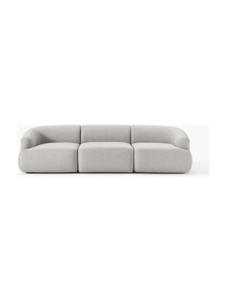 Modulares Sofa Sofia (3-Sitzer), Bezug: 100 % Polypropylen Der ho, Gestell: Fichtenholz, Spanplatte, , Füße: Kunststoff Dieses Produkt, Webstoff Grau, B 277 x T 103 cm