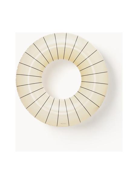 Ručně vyrobený nafukovací kruh Celine, Umělá hmota PVC, Tlumeně bílá, černá, Ø 120 cm