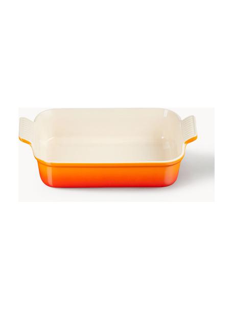 Plat de cuisson rectangulaire Tradition, Grès cérame, Orangé, haute brillance, larg. 25 x haut. 8 cm