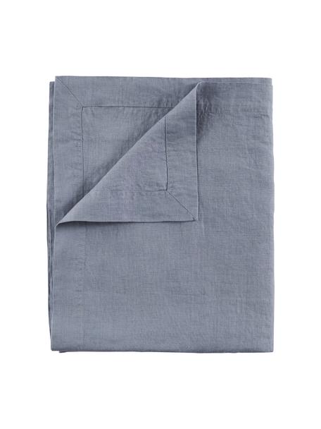 Mantel de lino Duk, 100% lino, Azul, De 6 a 10 comensales (An 135 x L 300 cm)