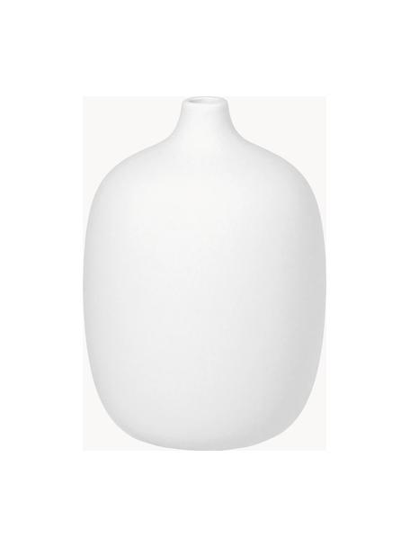 Dizajnová váza Ceola, V 19 cm, Keramika, Biela, Ø 14 x V 19 cm