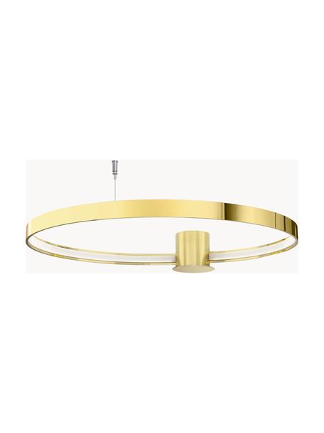 Lampada da soffitto grande a LED fatta a mano Tim, Dorato lucido, Larg. 78 x Alt. 13 cm