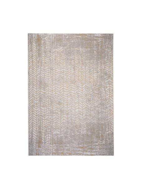 Alfombra de pelo corto J. Ladder, Parte superior: 85% algodón, 15% poliéste, Reverso: mezcla de algodón, recubi, Tonos grises, dorado, An 200 x L 280 cm(Tamaño L)